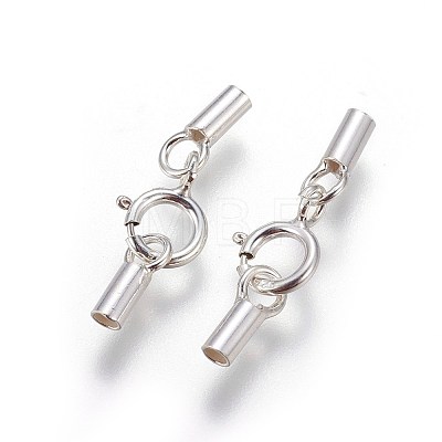 925 Sterling Silver Spring Ring Clasps STER-G019-B-08S-1