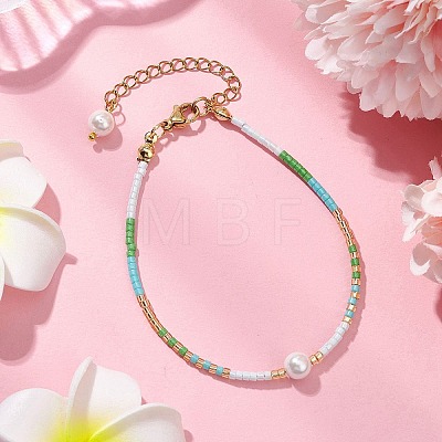 Glass Seed Beaded Bracelets for Women BJEW-MZ00134-02-1