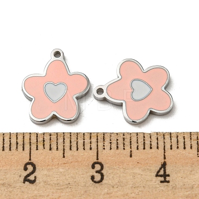 304 Stainless Steel Enamel Charms STAS-L022-017P-1