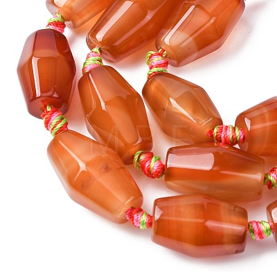Natural Red Agate Beads Strands G-P605-K01-01A-1