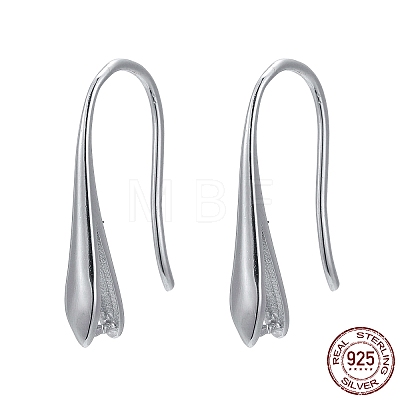 Anti-Tarnish Rhodium Plated 925 Sterling Silver Earring Hooks STER-K168-116P-1