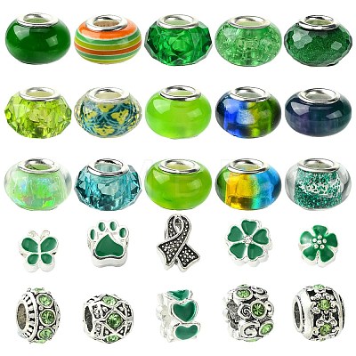 50Pcs Resin European Beads RESI-CJC0050-01A-1