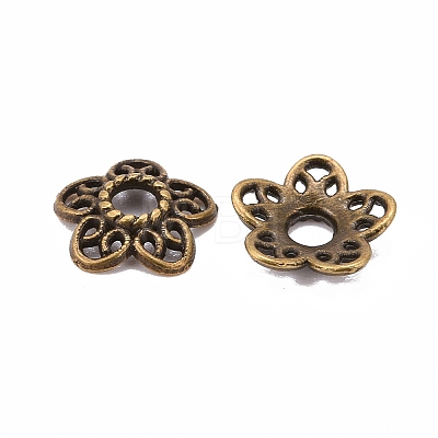 Tibetan Style Alloy Bead Caps LS-K0P34071-1