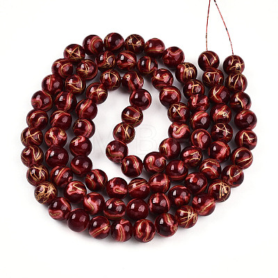 Baking Paint Glass Beads X1-DGLA-N010-10mm-07-1
