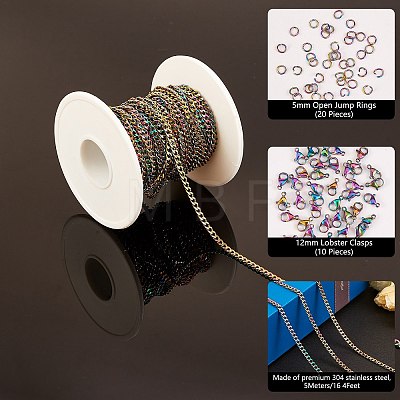 DIY Chain Jewelry Set Making Kit STAS-SZ0002-31-1