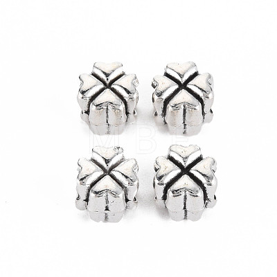 Tibetan Style Alloy European Beads Rhinestone Settings TIBEB-N007-028-1