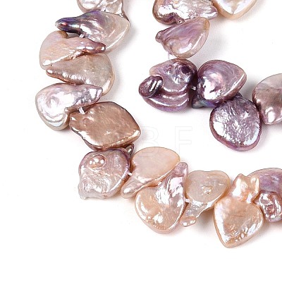 Natural Baroque Keshi Pearl Beads Strands PEAR-N020-P23-01B-1