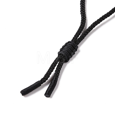 Gemstone Bullet Pendant Necklace with Nylon Cord for Women G-A210-03-1