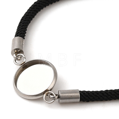 Milan Cord & 304 Stainless Steel Bracelets Making MAK-H004-02C-P01-1