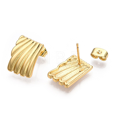 Rack Plating Brass Stud Earrings EJEW-M223-09G-1