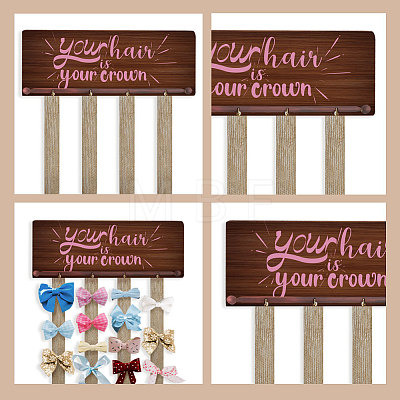 Wood Hanging Welcome Sign HJEW-WH0077-002-1