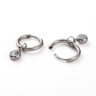304 Stainless Steel Huggie Hoop Earrings EJEW-JE04449-1