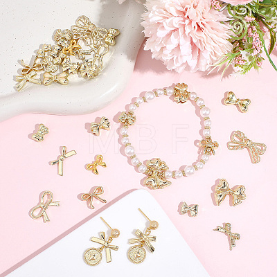 34Pcs 17 Styles Rack Plating Alloy Beads FIND-PA0001-46-1
