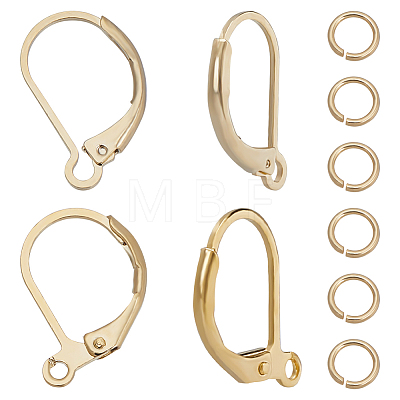 CREATCABIN 40Pcs 2 Styles Brass Leverback Earring Findings DIY-CN0002-85G-1