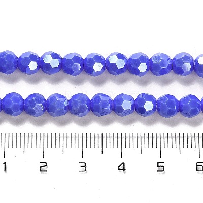 Electroplate Opaque Glass Beads Strands EGLA-A035-P6mm-A07-1