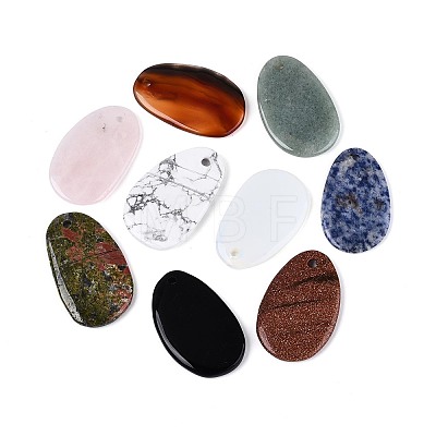 Natural & Synthetic Mixed Gemstone Big Pendants G-T144-45M-1