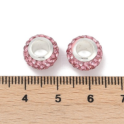 Alloy Rhinestone Clay Pave Beads ALRI-D300-03S-12-1