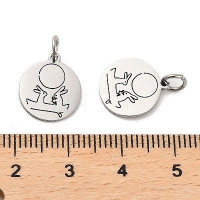 304 Stainless Steel Charms STAS-D050-07P-16-1