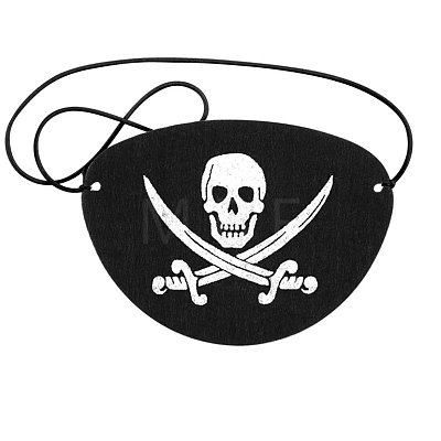 Halloween Theme Felt Pirate Skull Eye Patch SKUL-PW0001-090-1