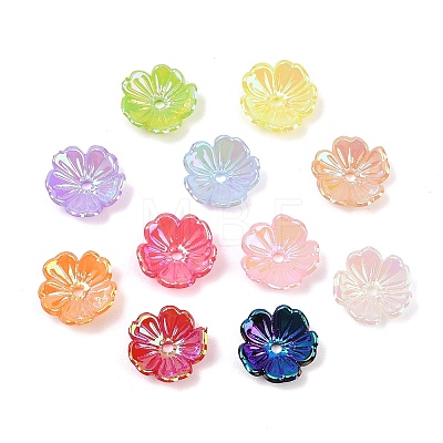 UV Plating Opaque Acrylic Bead Cap OACR-K001-41-1