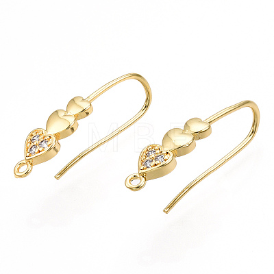 Brass Micro Pave Cubic Zirconia Earrings Hooks KK-A181-VF422-1