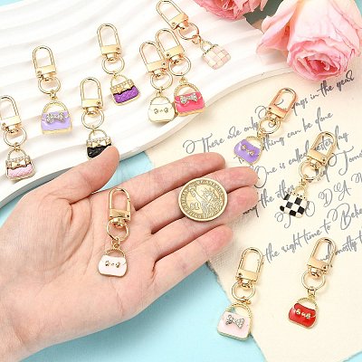 12Pcs Alloy Enamel Pendant Decorations HJEW-YW00397-1