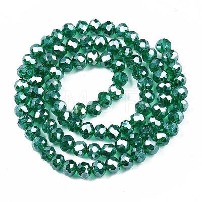Electroplate Glass Beads Strands EGLA-A034-T6mm-B22-1