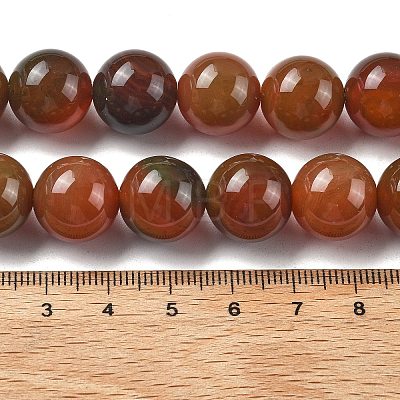 Natural Multi-Color Agate Beads Strands G-A261-B22-14mm-1