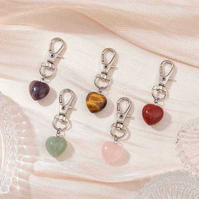 Gemstone Pendant Decorations HJEW-JM02908-1