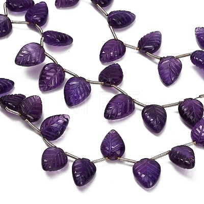 Natural Amethyst Carved Beads Strands GG-CBA0C95-E04-02-1