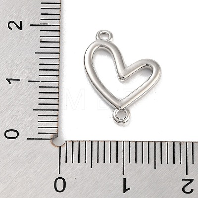 Rack Plating Brass Love Heart Connector Charms KK-M293-47P-1