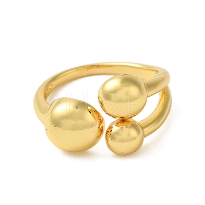 Brass Open Cuff Rings for Women RJEW-A048-05G-1