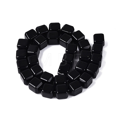 Natural Black Onyx Beads Strands G-Q608-10A-1