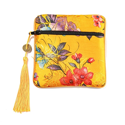 Chinese Style Floral Cloth Jewelry Storage Zipper Pouches AJEW-D063-01J-1