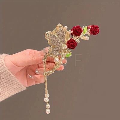 Metal Rhinestone Claw Hair Clips PW-WG3B1B1-01-1