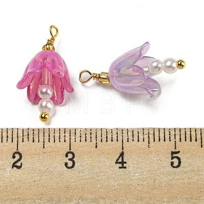 ABS Plastic Imitation Pearl Pendants KK-C046-05-1