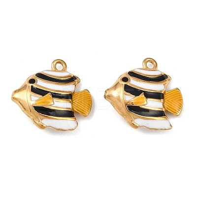 304 Stainless Steel Enamel Pendants STAS-C150-01I-1