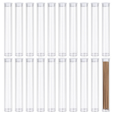 Transparent Tube Plastic Bead Containers with Lids CON-WH0092-81B-1