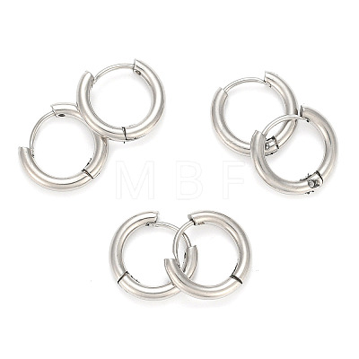 202 Stainless Steel Huggie Hoop Earrings X1-A-EJEW-O087-06F-P-1