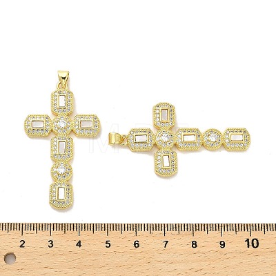 Brass Micro Pave Cubic Zirconia Pendants KK-K365-06A-G-1