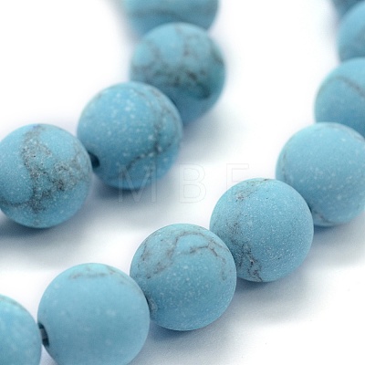 Synthetic Turquoise Beads Strands LS-G-P387-01-6mm-1