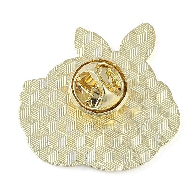 Bunny Zinc Alloy Enamel Brooch JEWB-C034-07D-G-1