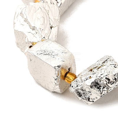 Electroplated Natural Pyrite Beads Strands G-F800-A02-1