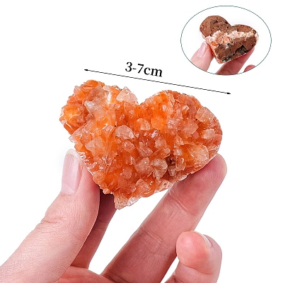 Heart Natural Drusy Citrine Display Decorations PW-WGAA3BE-01-1