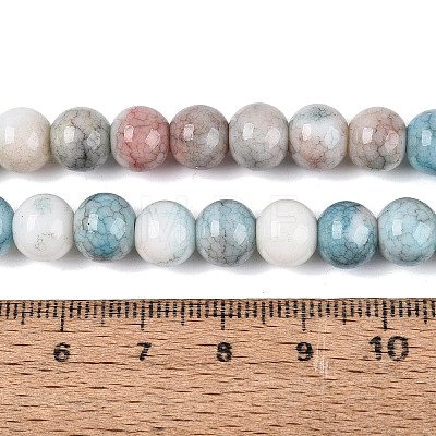Opaque Ombre Effect Dyed Glass Beads Strands GLAA-Q106-04A-11-1