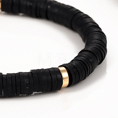 Handmade Polymer Clay Heishi Beads Stretch Bracelets BJEW-JB05303-05-1