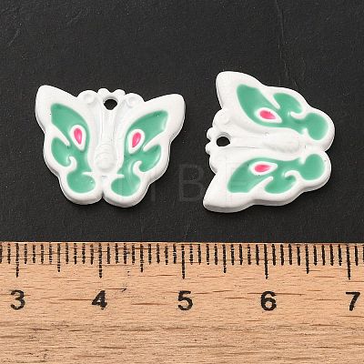 Spray Painted Alloy Enamel Pendants PALLOY-P303-13B-1