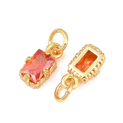 Brass Pave Cubic Zirconia Charms KK-K340-50G-01-1