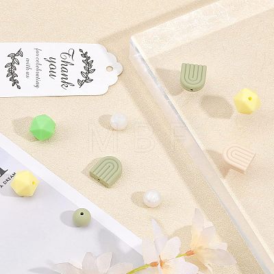 6 Style Food Grade Eco-Friendly Silicone Beads SIL-CA0001-39-1