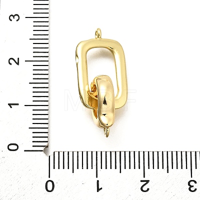 Rectangle Brass Fold Over Clasps KK-S508-26G-1